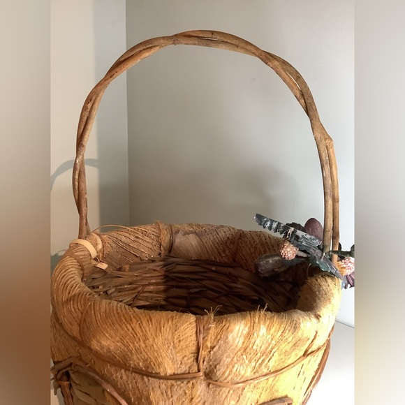 NEW vintage twig-wood wicker basket - Picture 7 of 11